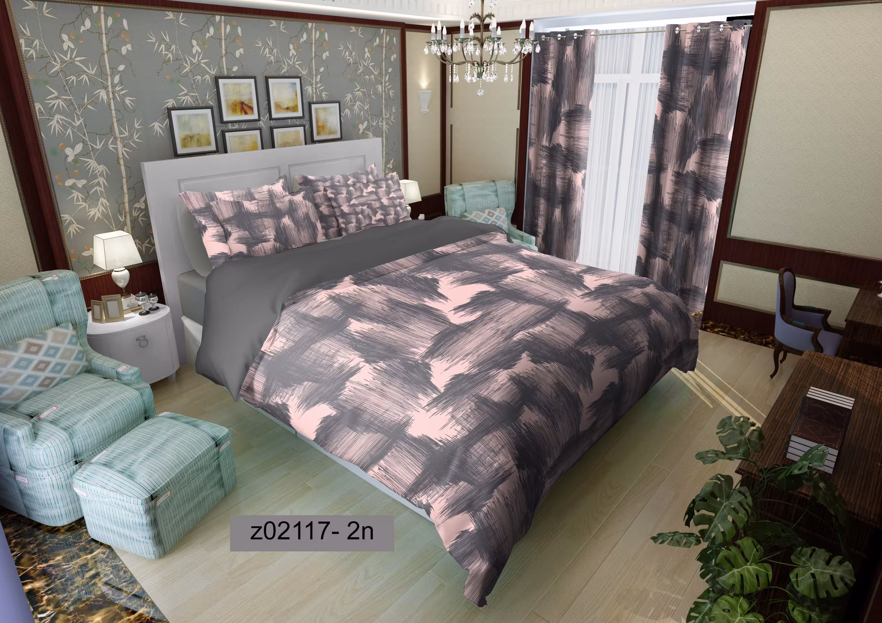 لحاف روتختی تنسل سه بعدی (3D) کالای خواب متین کد 2117