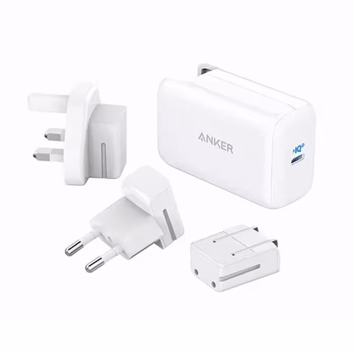 شارژر دیواری انکر مدل A2712H21 PowerPort III 65W Pod به همراه مبدل برق مجموعه 3 عددی | کالا مکس
