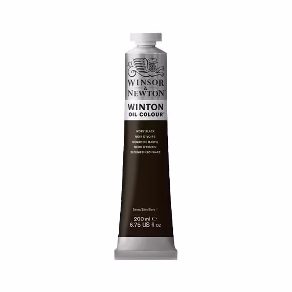رنگ روغن وینزور وینتون Ivory Black کد 331 (حجم 200 میلی لیتر)