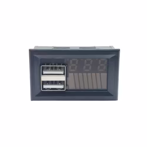 ماژول نمایشگر ولتاژ باتری اسیدی 12 ولت با دو خروجی USB