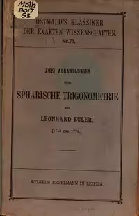 خرید و دانلود نسخه کامل کتاب Zwei Abhandlungen über sphärische Trigonometrie (1753, 1779)