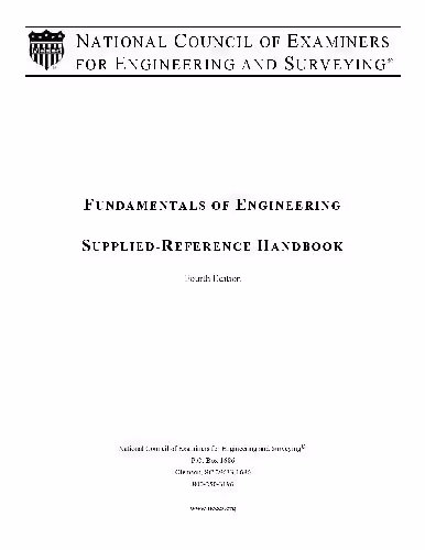 خرید و دانلود نسخه کامل کتاب Fundametals of Engineering Supplied Reference Handbook