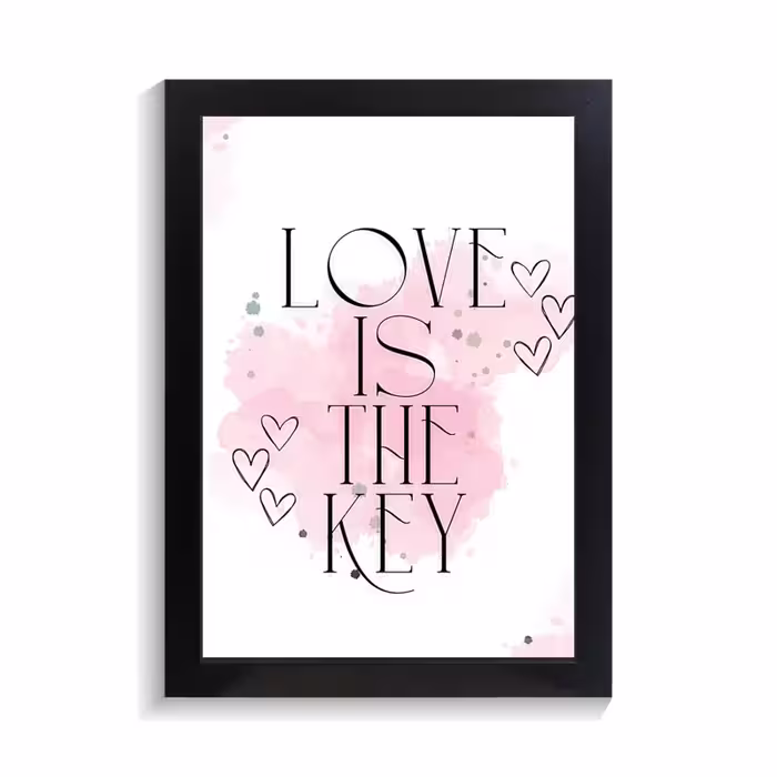 تابلو عاشقانه طرح love is the key کد PF-27071