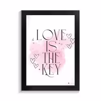تابلو عاشقانه طرح love is the key کد PF-27071