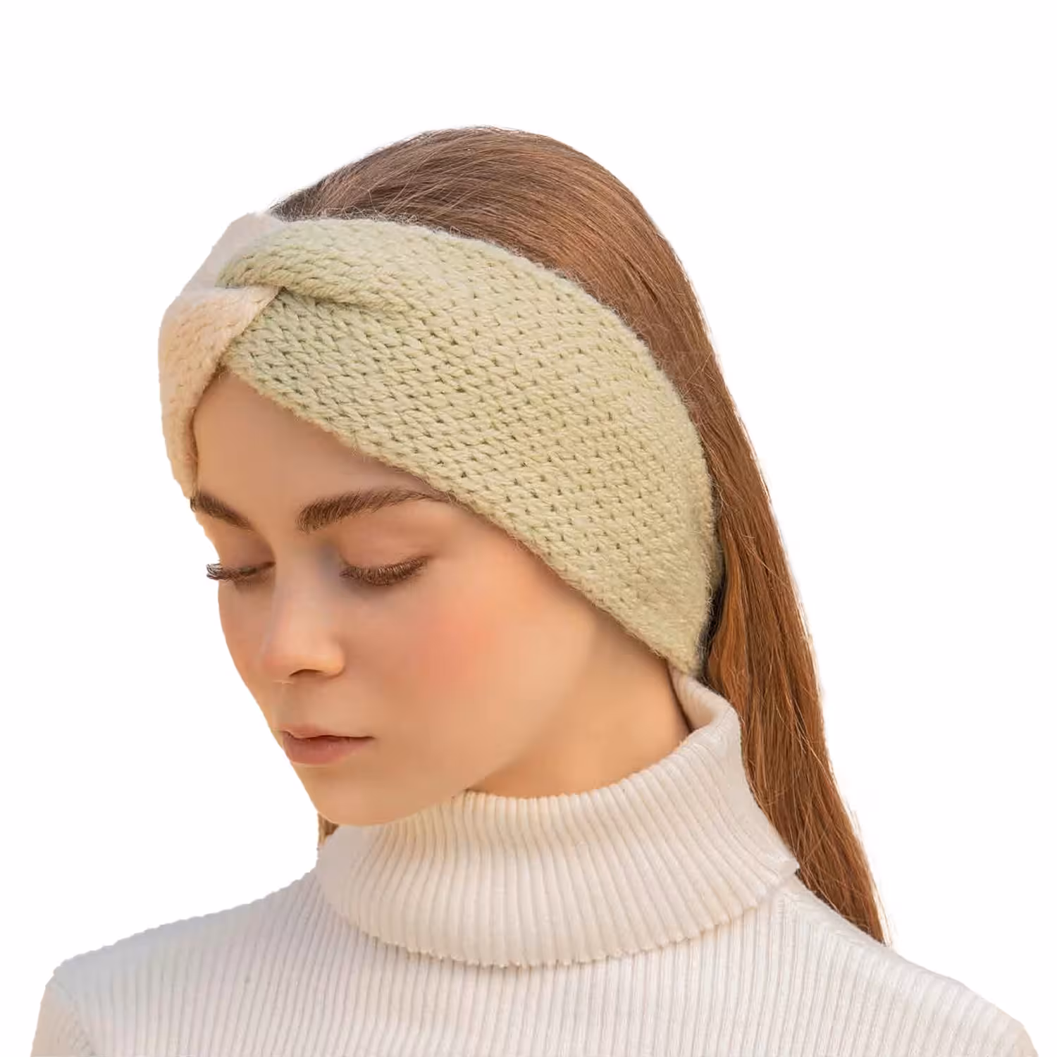 هدبند گره ای دو رنگ بافت اندلس Endless