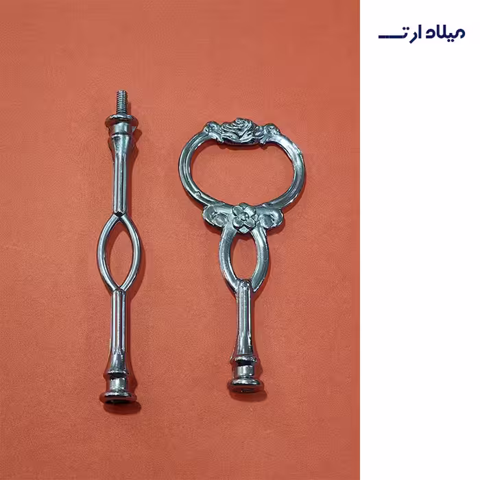 هولدر دو طبقه نقره ای مدل رز
