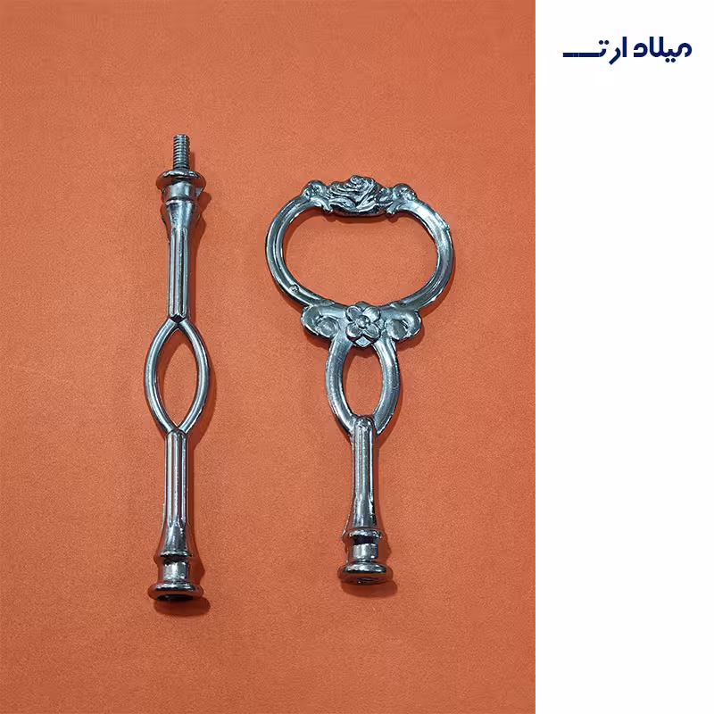 هولدر دو طبقه نقره ای مدل رز