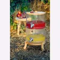 کلمن شیشه ای 2 طبقه درب چوبی شیشه ساده آرکو