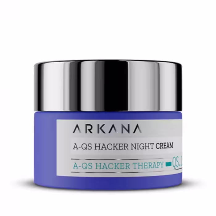 A‑QS Hacker Night Cream ارکانا – کرم شب تخصصی ترمیم‌کننده، ضدپیری و بازسازی‌کننده (50 میل)