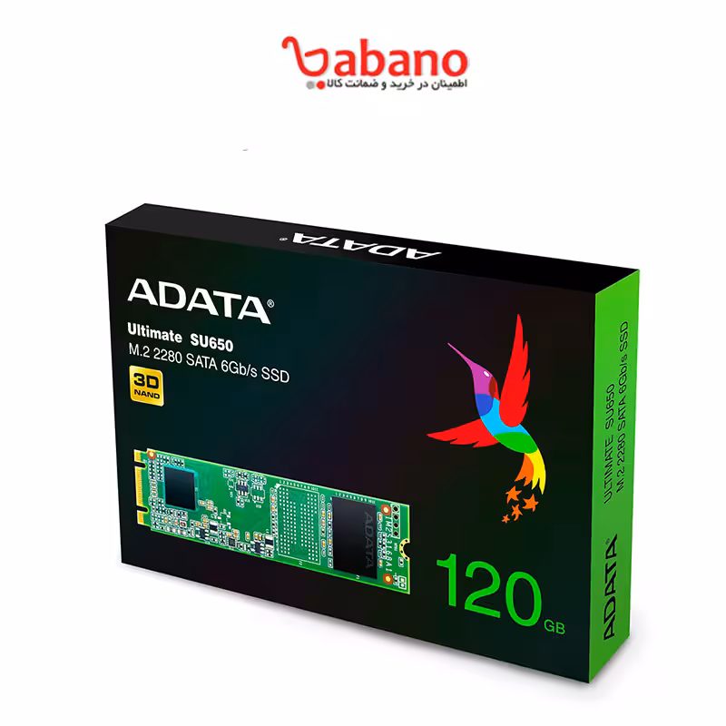 اس اس دی اینترنال ای دیتا مدل SU650 M.2 2280 ظرفیت 120 گیگابایت