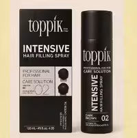 اسپری پرپشت کننده مو تاپیک رنگ قهوه ای تیره شماره 02 120ml