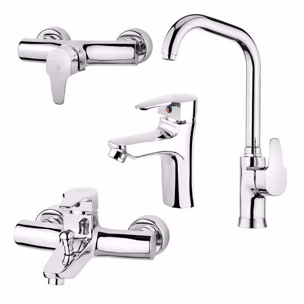 ست کامل شیرآلات کاویان مدل آنیتا کروم