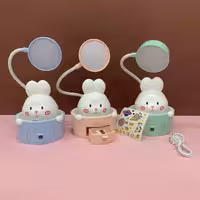 چراغ مطالعه خرگوش کیوت با تراش و چراغ 3 حالته شارژی