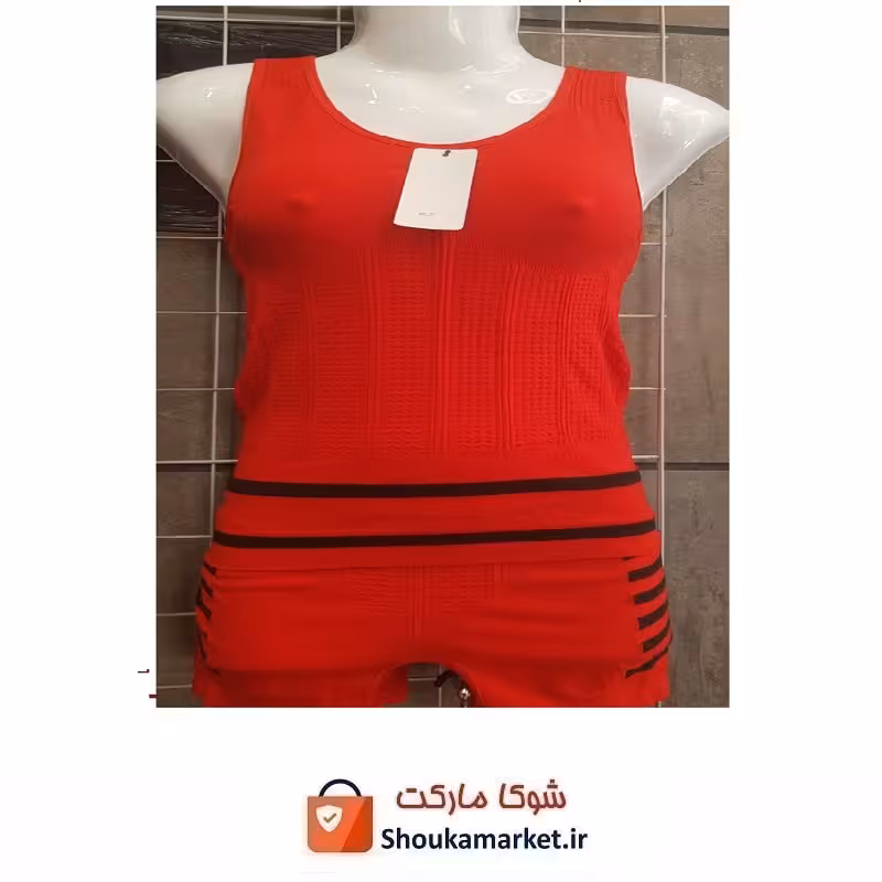 ست لباس ورزشی زنانه تاپ و شلوارکSV-005