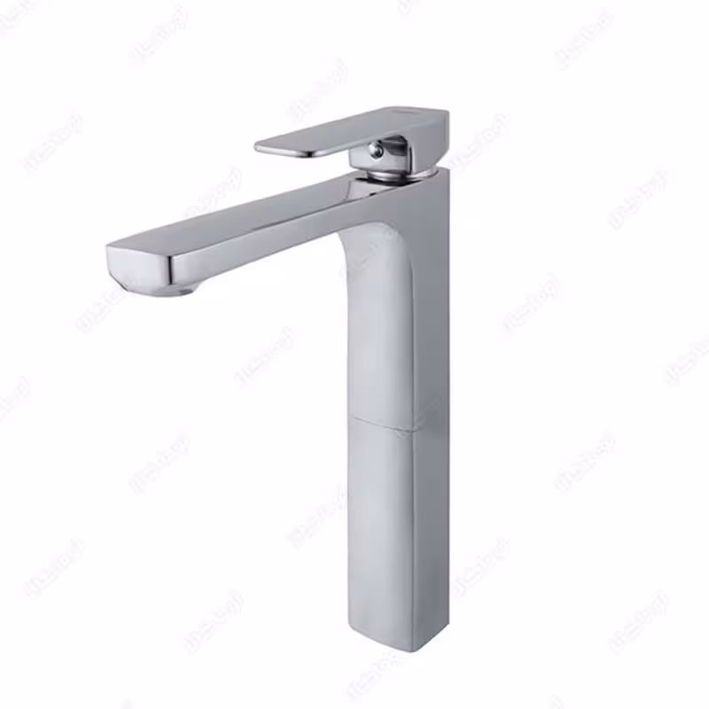 شیر روشویی پایه بلند راسان مدل گارنت کروم