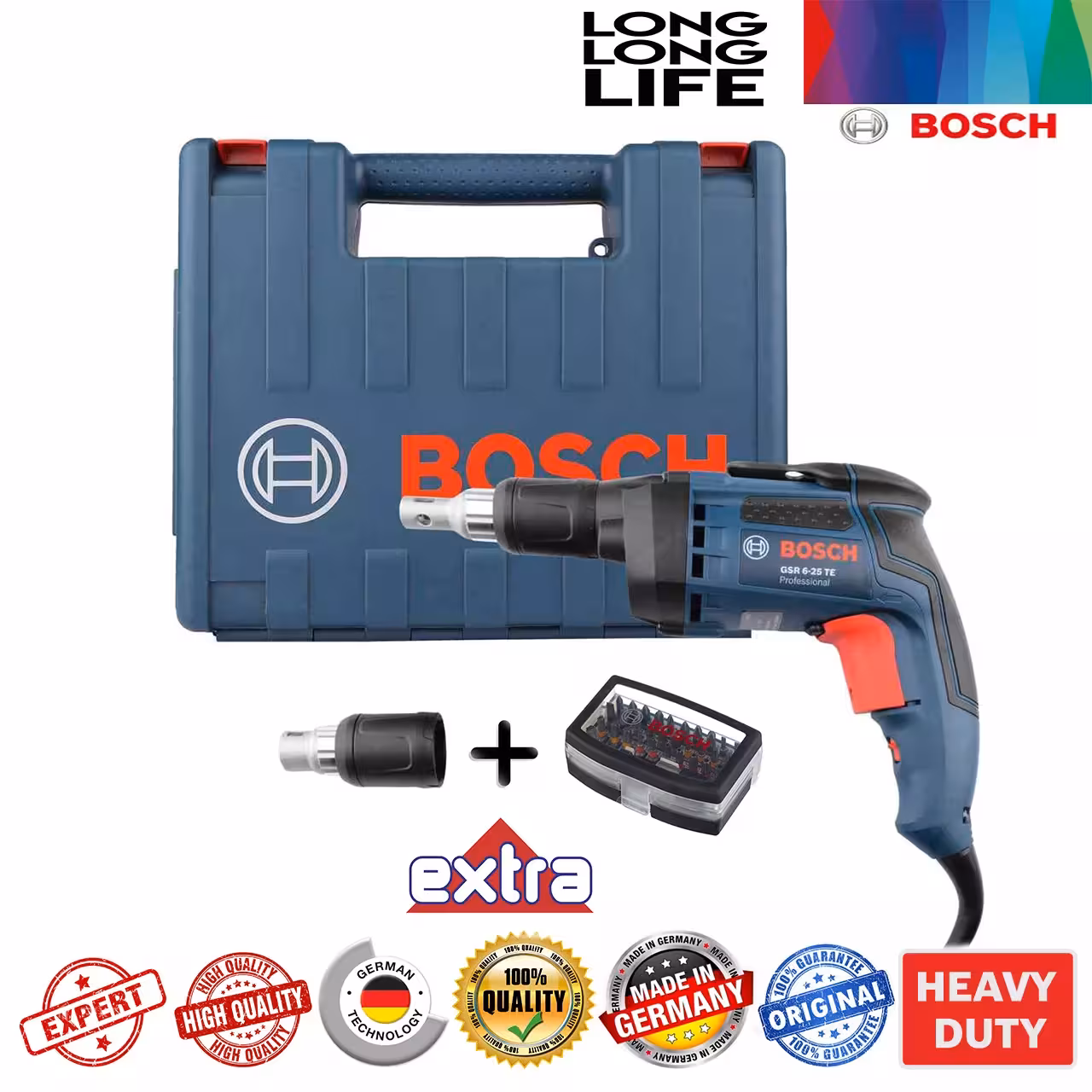 پیچ گوشتی برقی بوش مدل GSR 6-25 TE   2 Extra