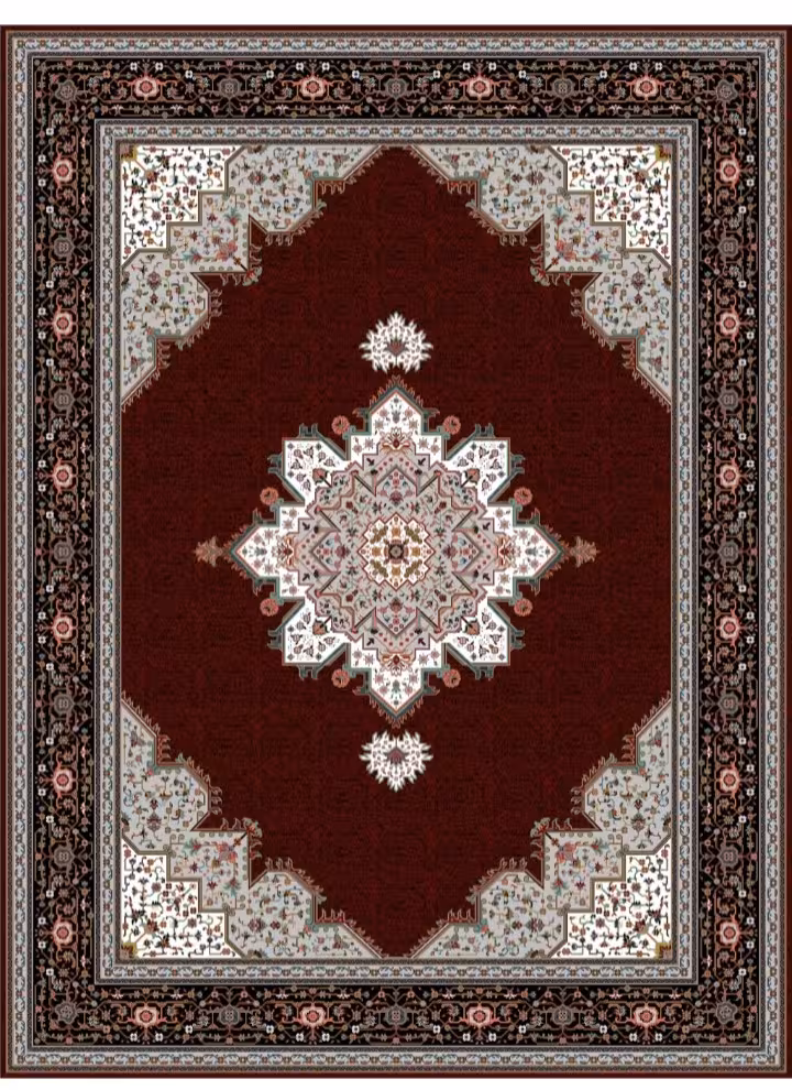 فرش ماشینی کاشان700شانه تراکم 2550صددرصد اکرولیکmg