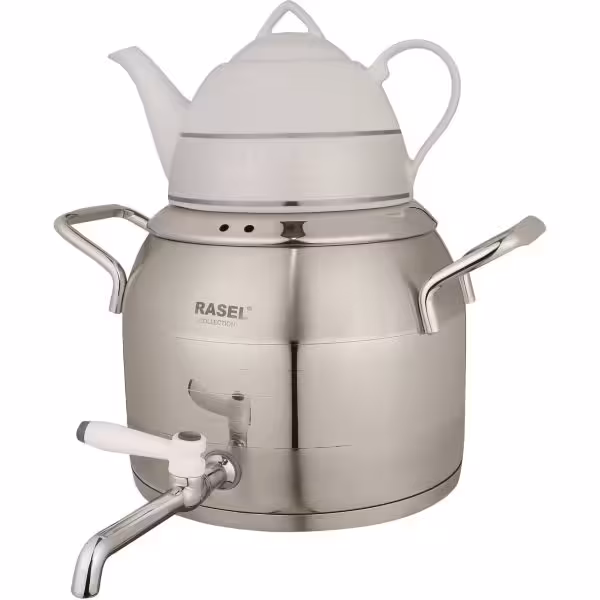 کتری قوری شیردار راسل 4 لیتری دسته لاکچری (ساخت ترکیه) – کد کالا:  TR-118 s