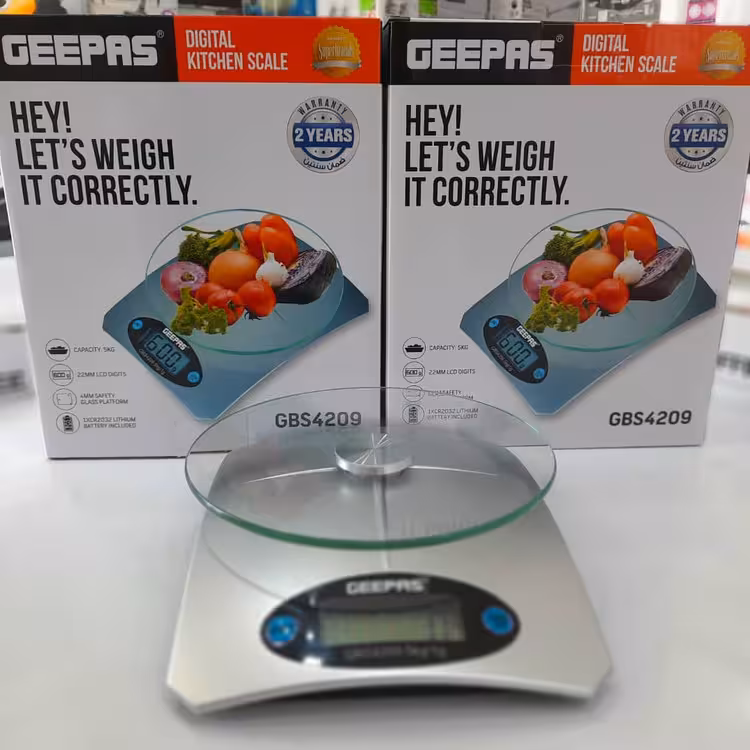 ترازوی آشپزخانه جیپاس Geepas مدل 4209 | ترازو دیجیتال 5 کیلوگرم