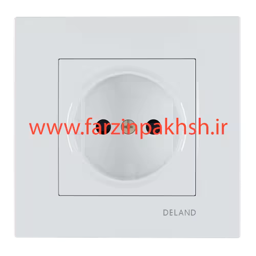 پریز برق ارتدار پایه سرامیکی توکار دلند مدل آسا