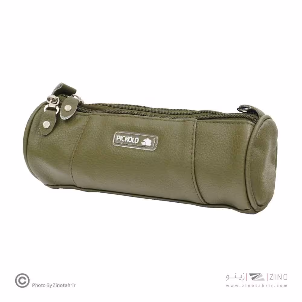 جامدادی سه زیپ تک رنگ چرمی پیکولو کد2314