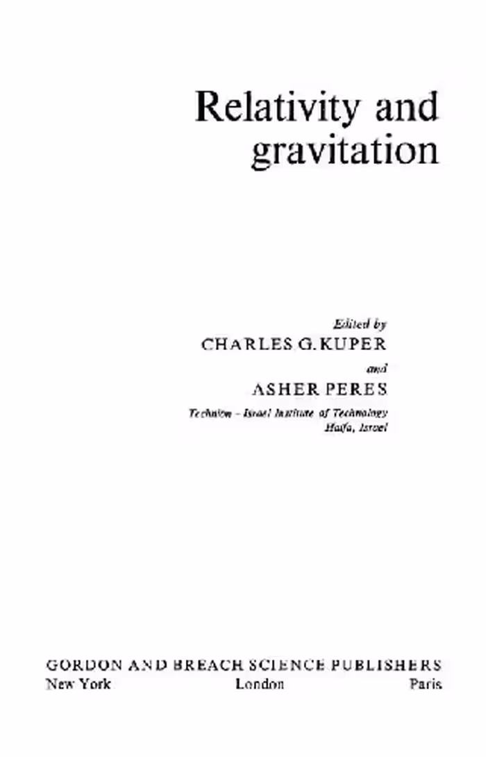 خرید و دانلود نسخه کامل کتاب Relativity and gravitation: proc. Technion 1969