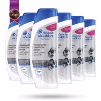 6 عدد شامپو هد اند شولدرز Head & Shoulders مدل ضد شوره با زغال فعال شده با اکسیژن Oxygenated Charcoal Detox حجم 400 میلی لیتر (اورجینال)