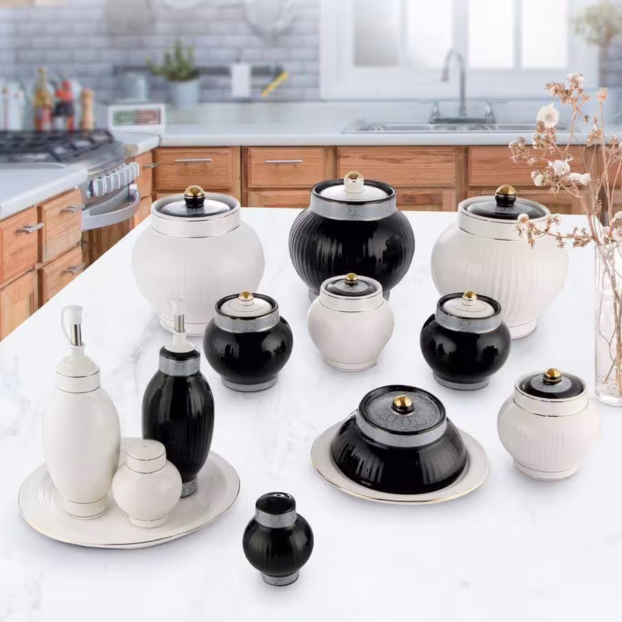 پاسماوری 14 پارچه برند پرستیژ کد 512 سفید مشکی 