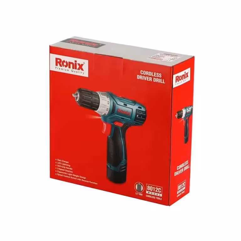 دریل پیچ گوشتی شارژی رونیکس 8012c