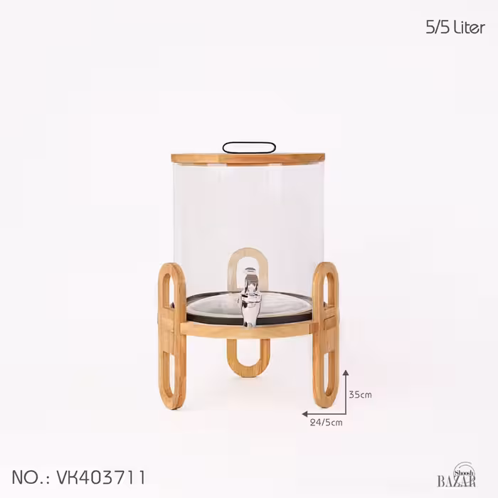 کلمن شیشه ای در چوب بی وی کی کد 403711