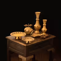 ست پذیرایی برنجی طلایی کد 467