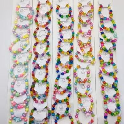 دستبند کشی مهره دو رنگ