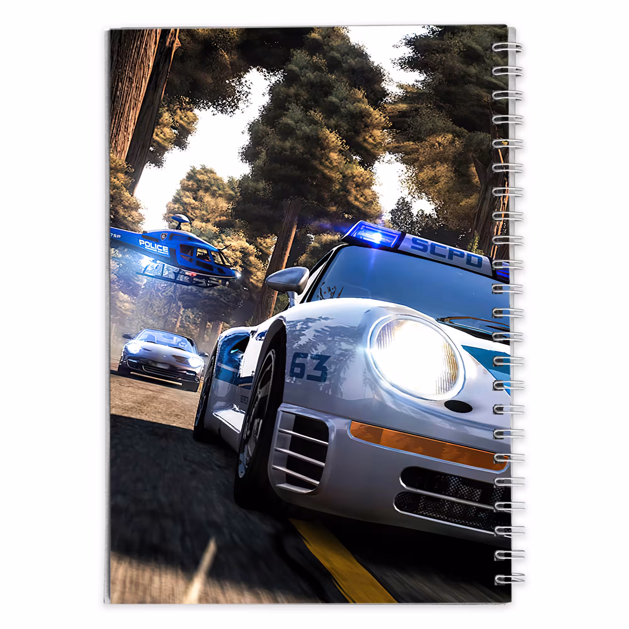 دفتر مشق کارتون ماشین پلیس