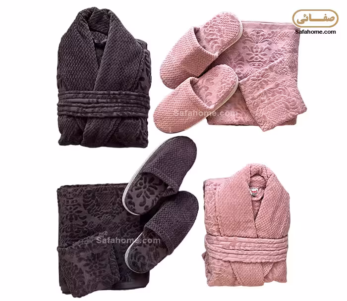 سرویس حوله عروس و داماد مدل اسلیمی نوک مدادی و پوست پیازی