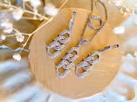 نیمست کارتیه جواهری نقره کد 00022