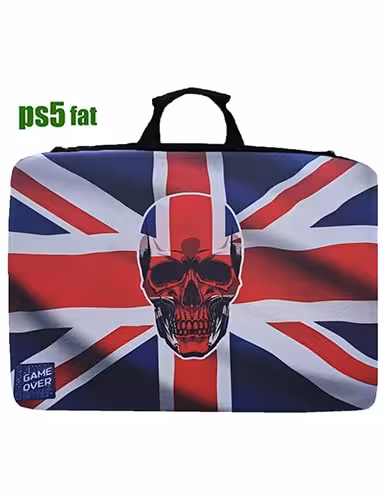 کیف حمل کنسول PS5 فت طرح پرچم انگلیس skull
