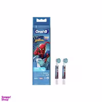 سری یدک مسواک برقی کودک اورال-بی (Oral-B) مدل Spider-Man بسته 2 عددی