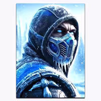 متال پوستر بازی Mortal Kombat طرح شخصیت Sub Zero کد G11329