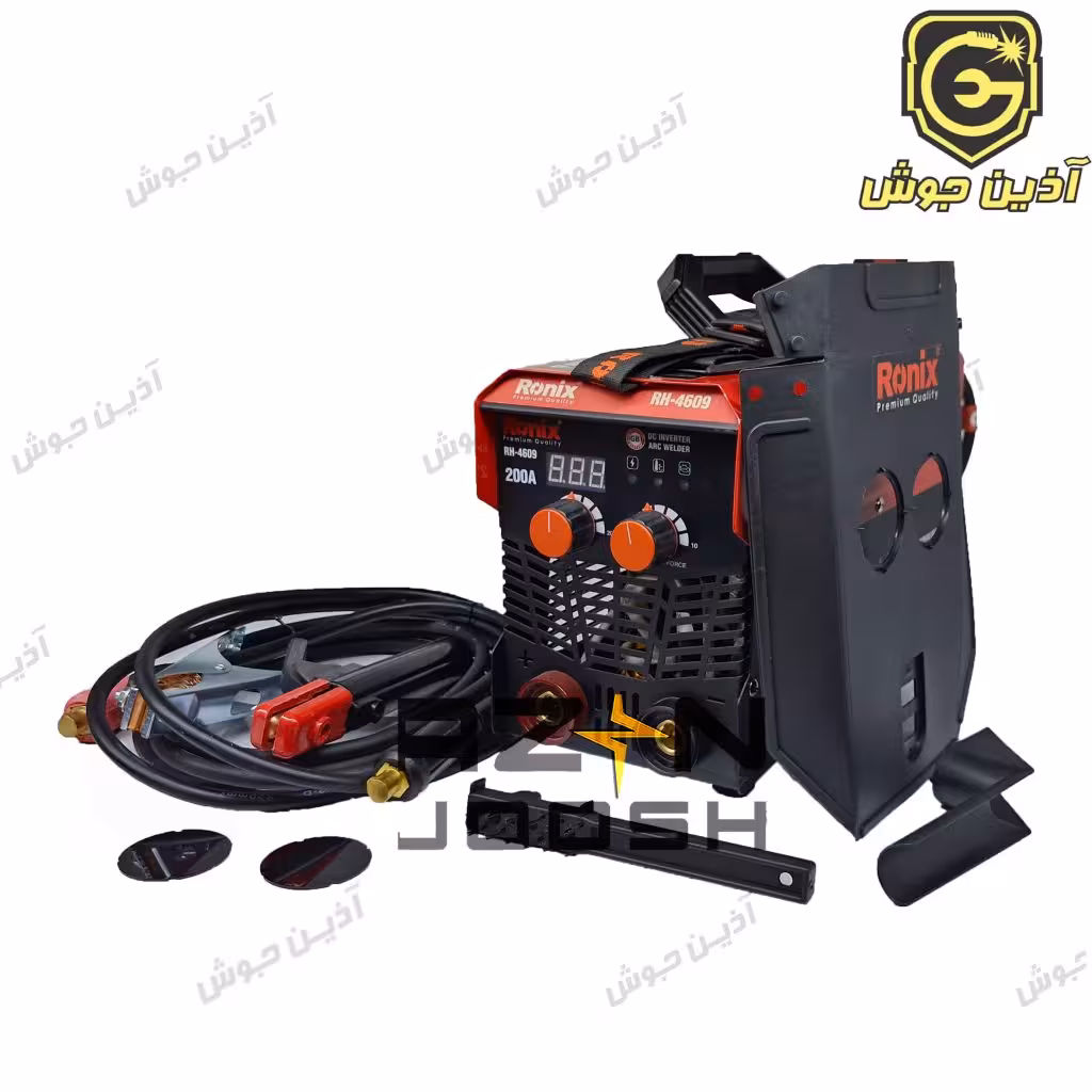 دستگاه جوش اینورتری 200 آمپر صنعتی رونیکس Ronix مدل RH-4609 به همراه متعلقات