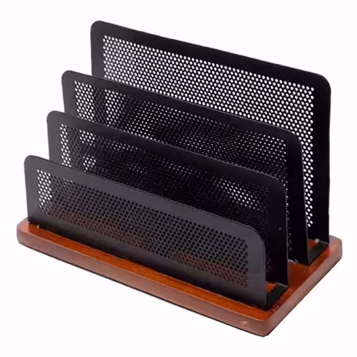 جای پاکت نامه چوب و فلز جهان نما مدل WW-03