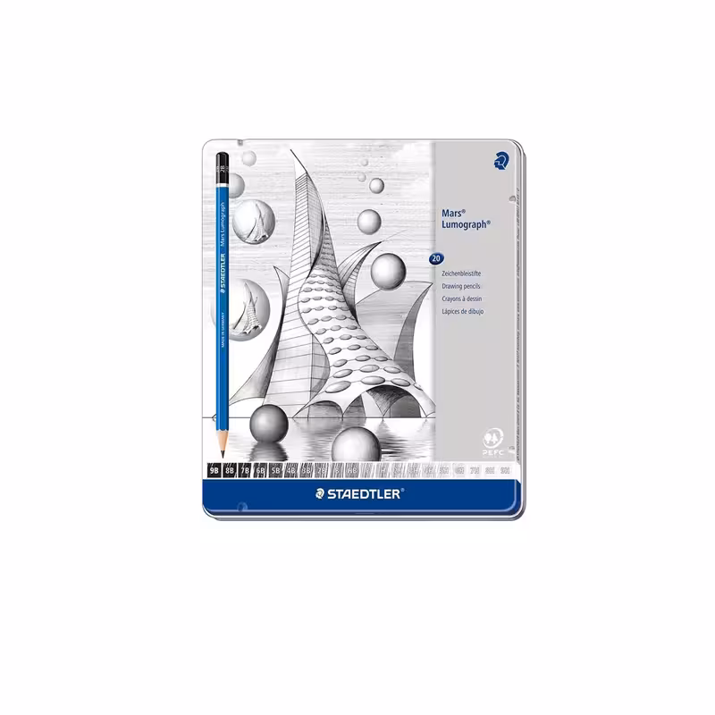 مداد طراحی استدلر مدل Mars Lumograph 100 G20 بسته 20 عددی