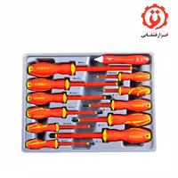 سری پیچ گوشتی عایق برق تخت و چهارسو 12 عددی فورس مدل 2125N