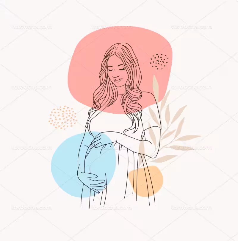 وکتور زن باردار | گرافیک با طعم تربچه