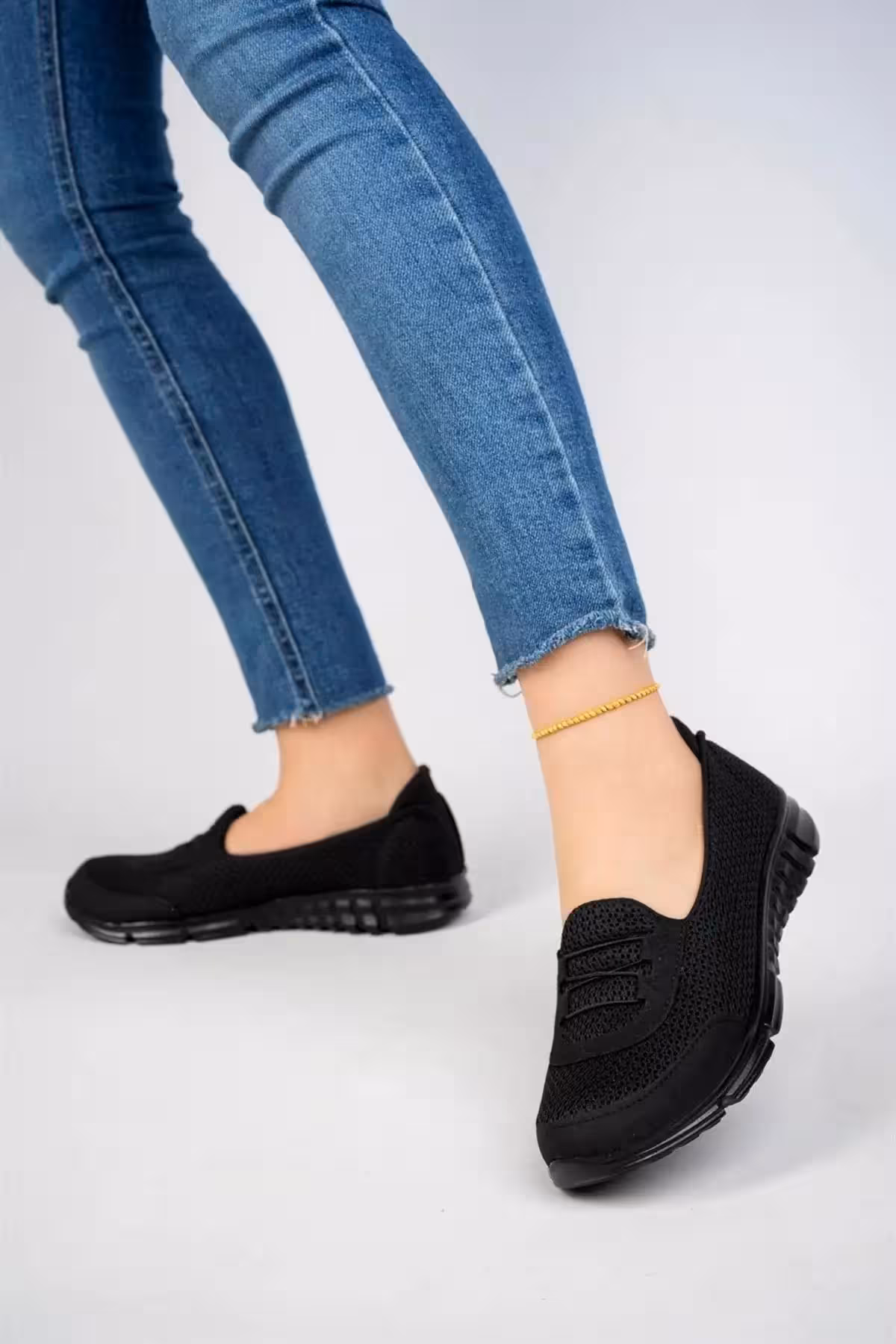 کفش پیاده روی بالرین اسپرت زنانه مشکی Çpç-0004 – 1222