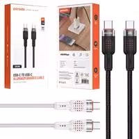کابل شارژ و دیتا Type-c to Type-c فست 1.2متری کنفی Porodo braided cable 60w CBL009