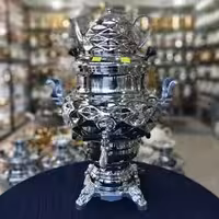 سماور گازی فیلکو مدل عدسی قوری دار گنجایش 8 لیتر