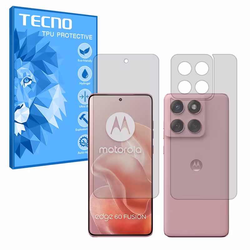 گلس صفحه نمایش و پشت گوشی موتورولا Edge 60 Pro مدل هیدروژلی مات برند تکنو کد SS
