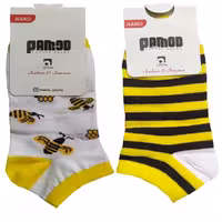 جوراب لنگه به لنگه طرح زنبور و کندو 