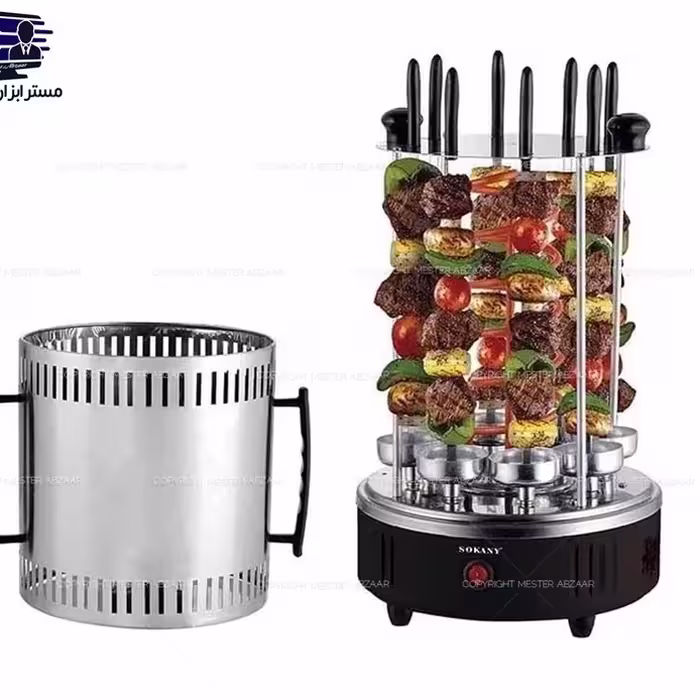 دستگاه کباب پز برقی 8 سیخ، 1500 وات، برند سوکانی (SOKANY)، مدل SK-6113