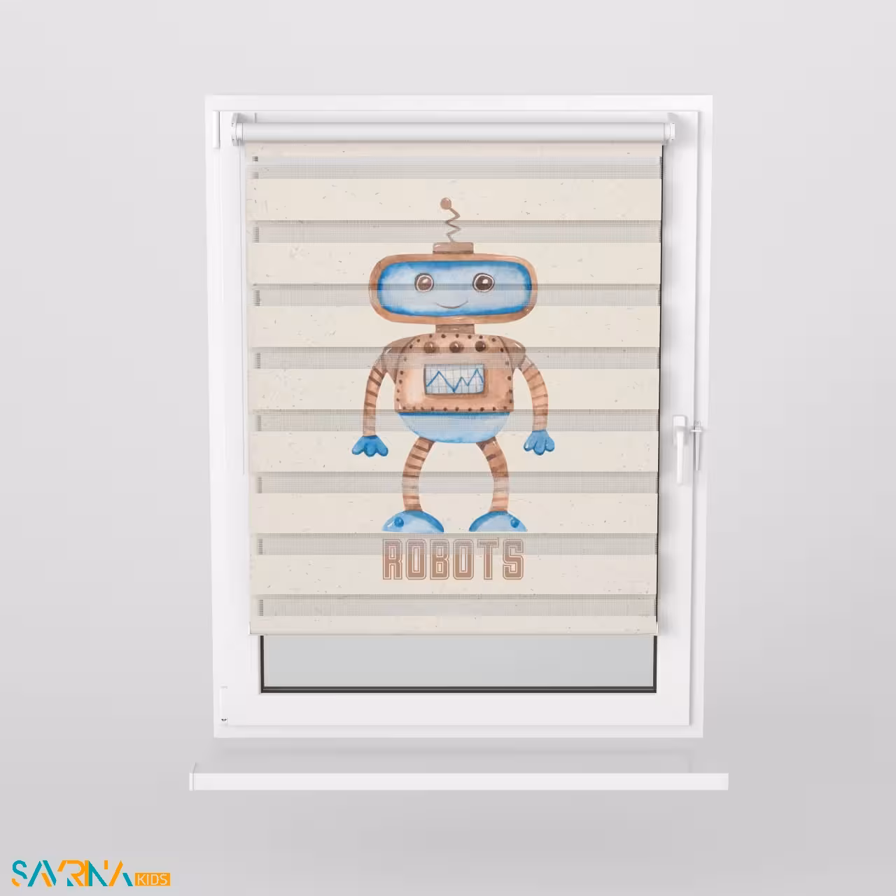 پرده زبرا بچگانه طرح ربات کد A3050